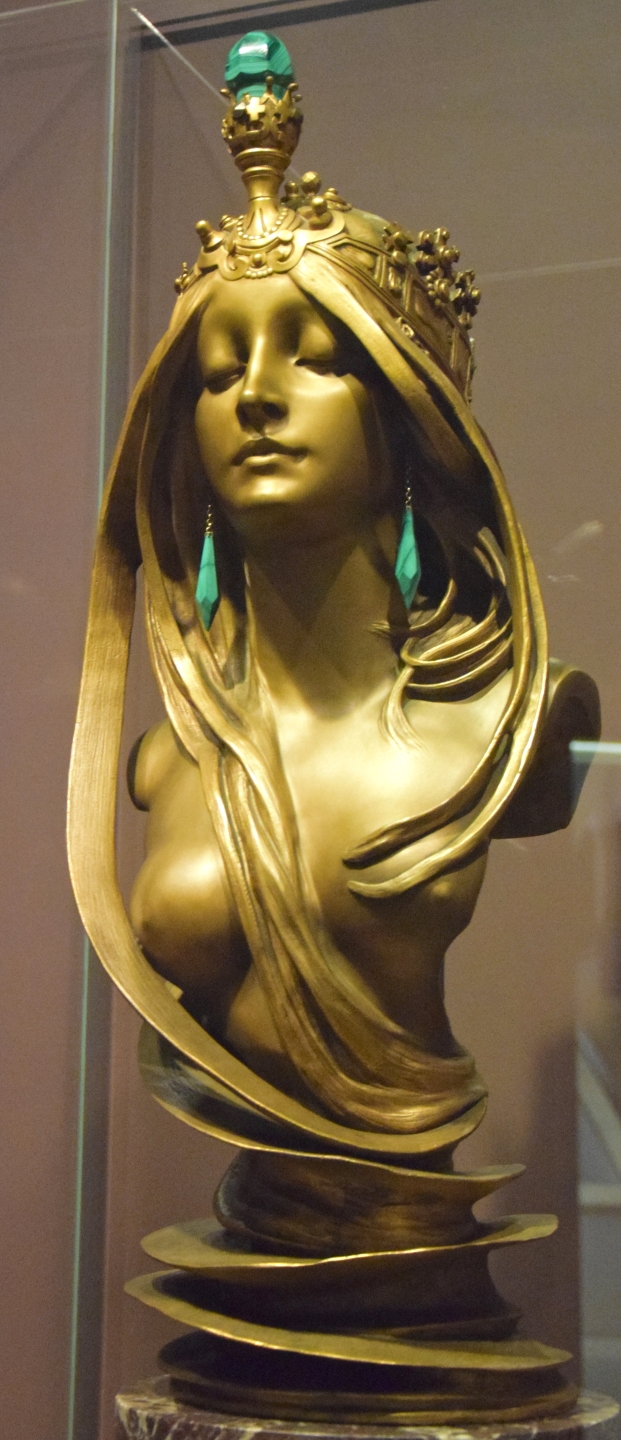 Alfons Mucha, alegorická busta Příroda, La Nature.